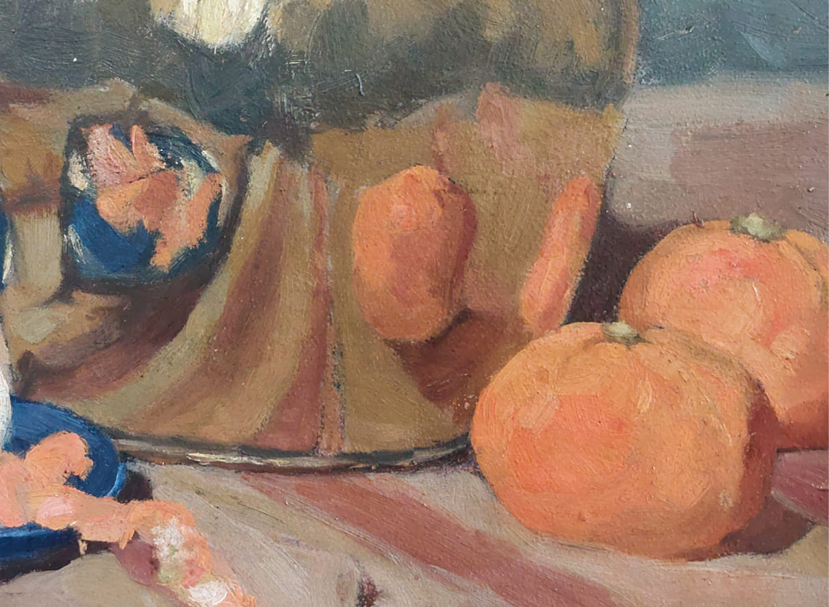 Nature morte aux clémentines, détail